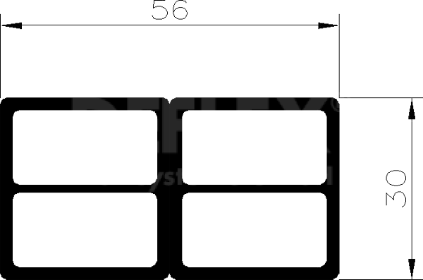 facade installation profile 5630 56 x 30 mm