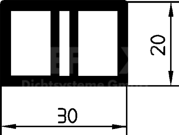 Fassadenanschlussprofil 3020 30 x 20 mm