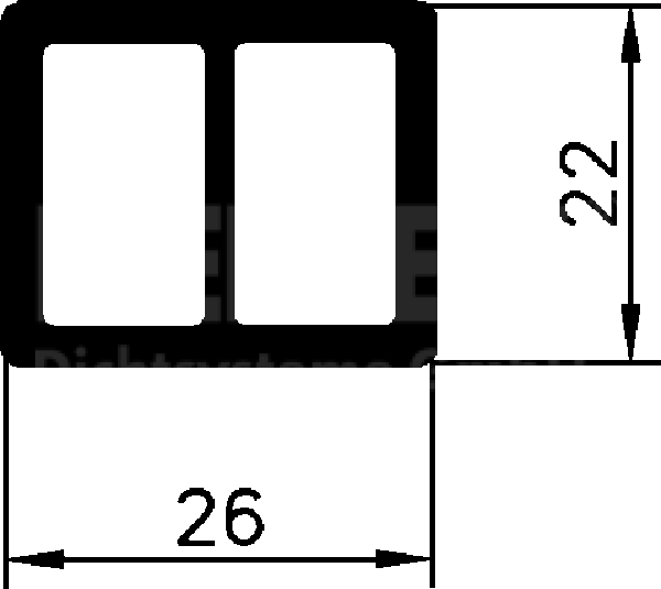 Fassadenanschlussprofil 2622 26 x 22 mm