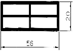 facade installation profile 5620 56 x 20 mm