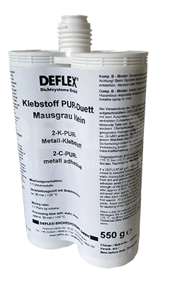 Klebstoff PUR-Duett, Mausgrau klein
