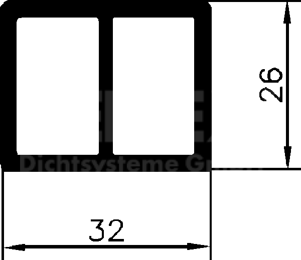Fassadenanschlussprofil 3226 32 x 26 mm