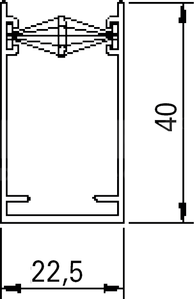 Führungsschiene 3002-1 für Rollosystem Weiß
MATT