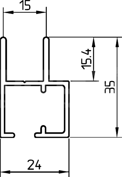 Einbaurahmenprofil 2072-2 Dunkelbraun