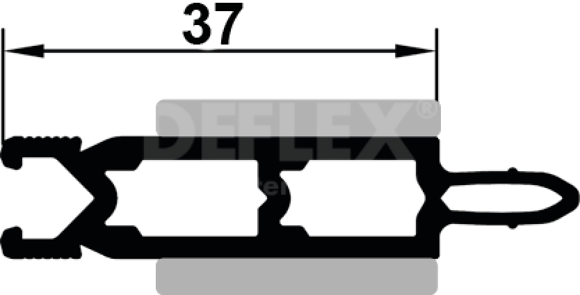 isolation profile 8763
with both sides PE-foam -  37 mm