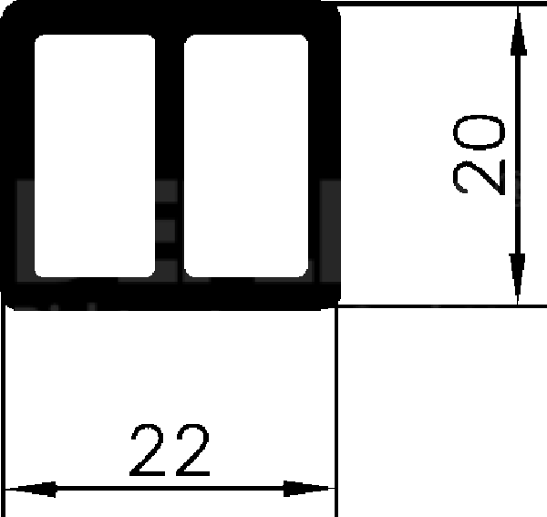 facade installation profile 2220 22 x 20 mm