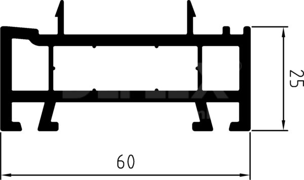 Blendrahmenverbreiterung 5500 60x25mm