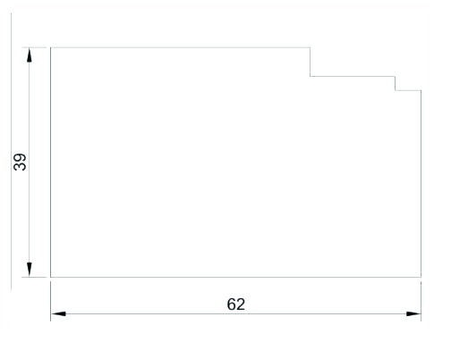 Dämmflex 10 Grau,
Profil 1000 x 62 x 39 mm alternativ zu 278035