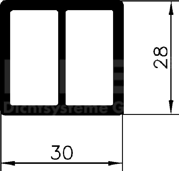 facade installation profile 3028 30 x 28 mm