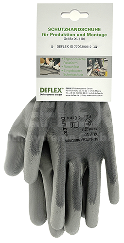Schutzhandschuhe Größe XL (10) für Produktion
und Montage
