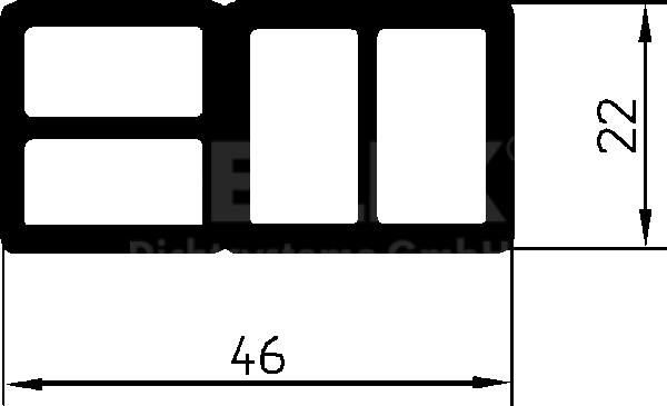 Fassadenanschlussprofil 4622 46 x 22 mm