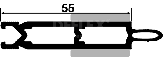 isolation profile 8766  55 mm
with both sides PE-foam -  55 mm