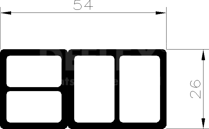 Fassadenanschlussprofil 5426 54 x 26 mm