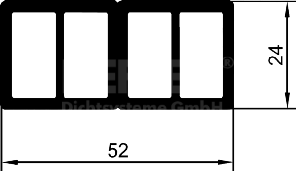 facade installation profile 5224 52 x 24 mm