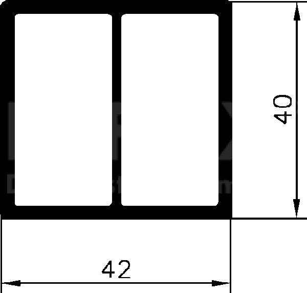 Fassadenanschlussprofil 4240 42 x 40 mm