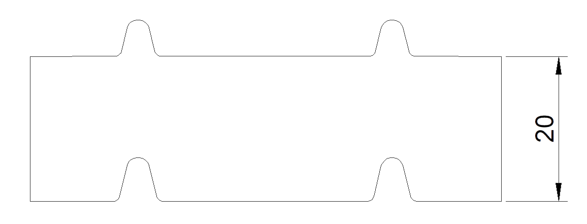 Dämmflex 100, Aufdoppelungsprofil
2350 x 60 x 20 mm