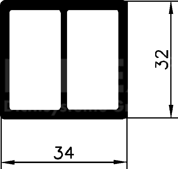 facade installation profile 3432 34 x 32 mm