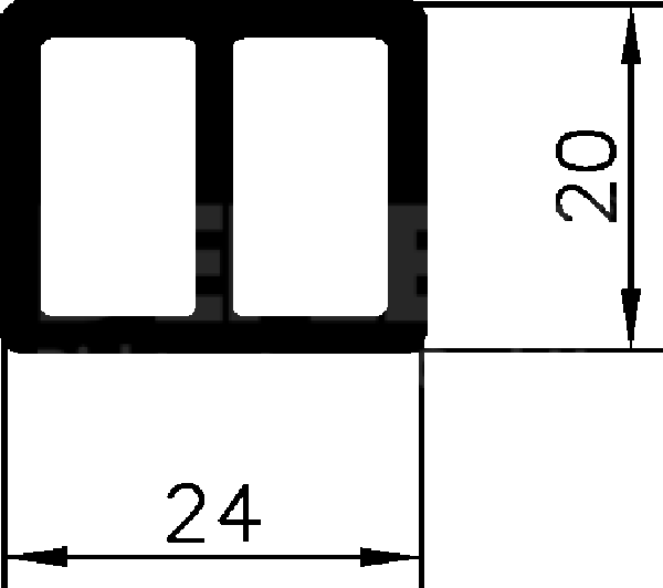 facade installation profile 2420 24 x 20 mm